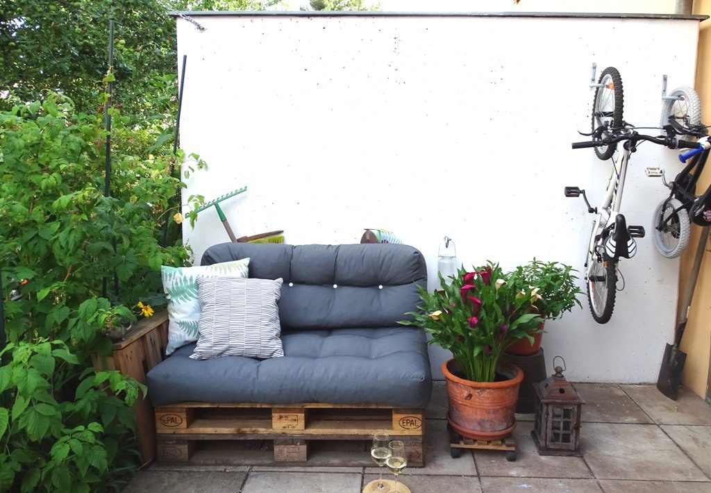 Palettensofa für den Garten