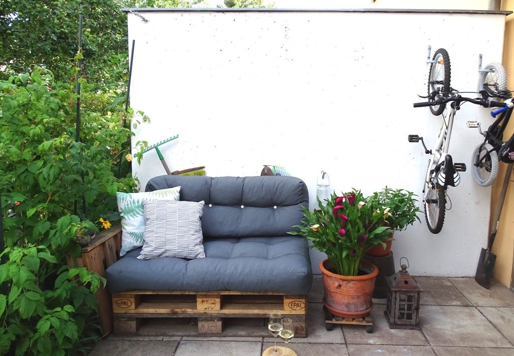 Palettensofa für den Garten