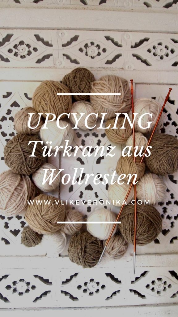Türkranz aus Wollresten, upcycling DIY
