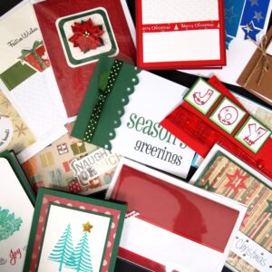 Handgemachte Weihnachtskarten aus Papier