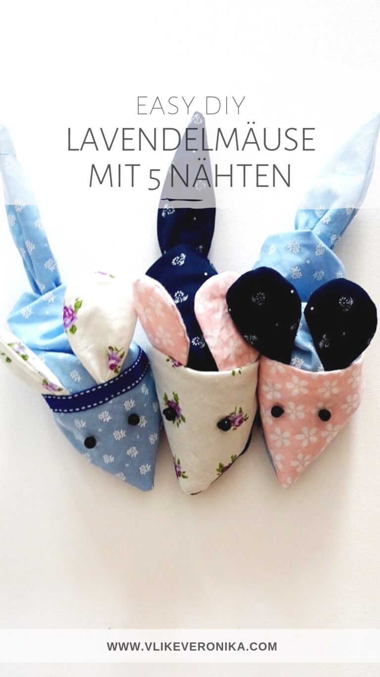 Lavendelmäuse aus Stoffresten nähen - kreative Gastgeschenke selber machen