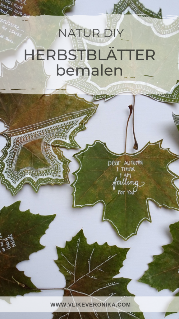 Blätter bemalen: Inspirationen, Muster, Texte, Zitate zum Herbst, Mit welchen Stiften