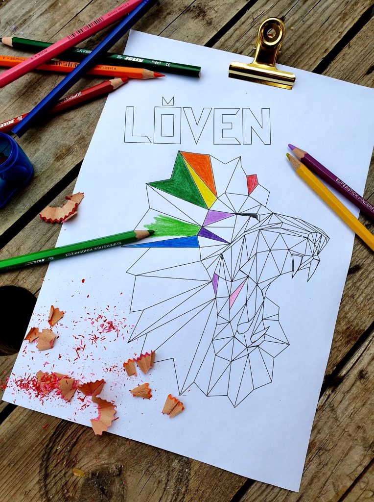 Löven Bandlogo als Ausmalbild (Lineart)