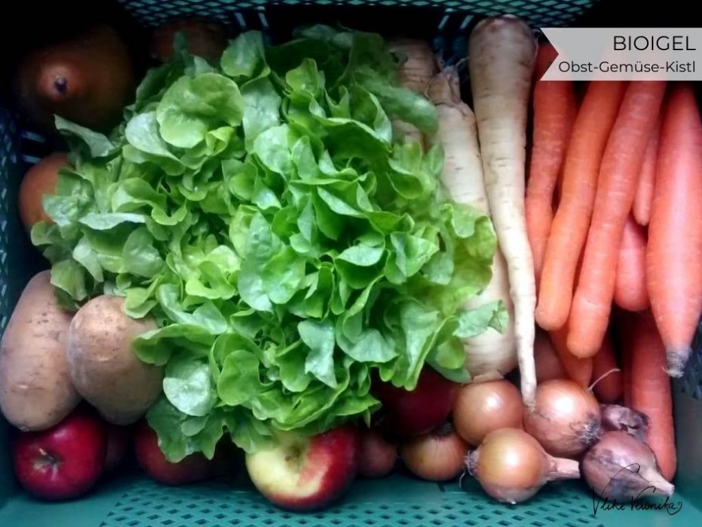 Was ist im Bioigel Obst-und-Gemüsekisterl drinnen? Wir haben reingeschaut.