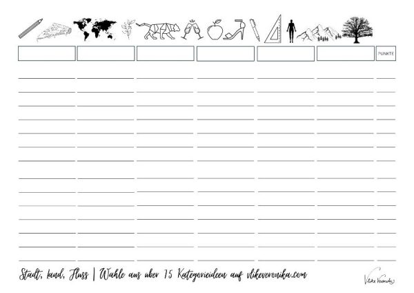 Stadt, Land, Fluss Blumen von A bis Z VLIKEVERONIKA DIY. UPCYCLING