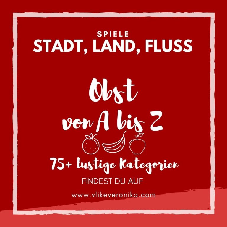 Lösungen für die Stadt-Land-Fluss-Kategorie Obst von A bis Z.