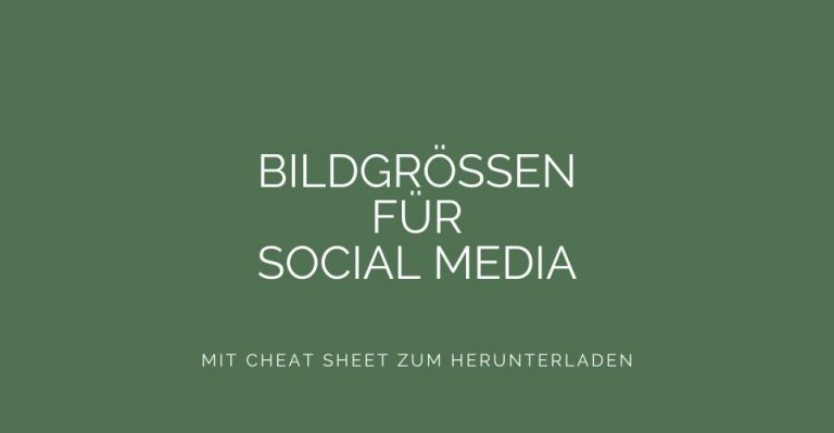 Cheat Sheet für die Social-Media-Bildgrößen auf Facebook, Instagram, Pinterest, Twitter und LinkedIn.