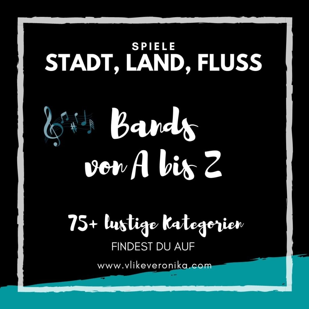 Entdecke eine alphabetische Liste von Bands von A bis Z für Stadt, Land, Fluss