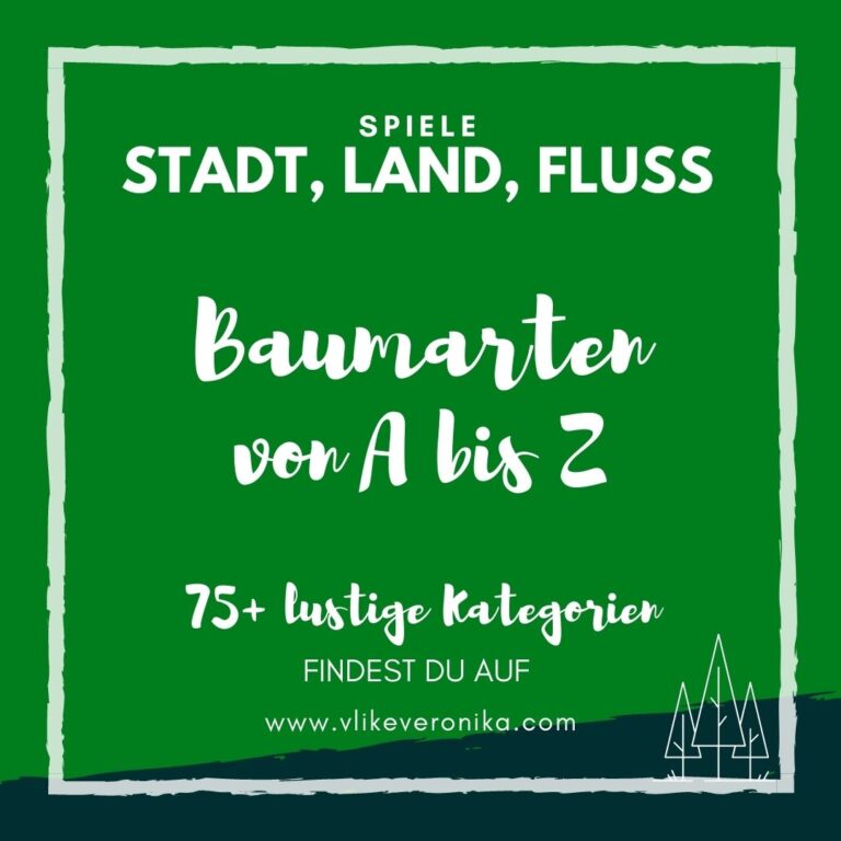 Entdecke eine alphabetische Liste von Baumarten von A bis Z für Stadt, Land, Fluss