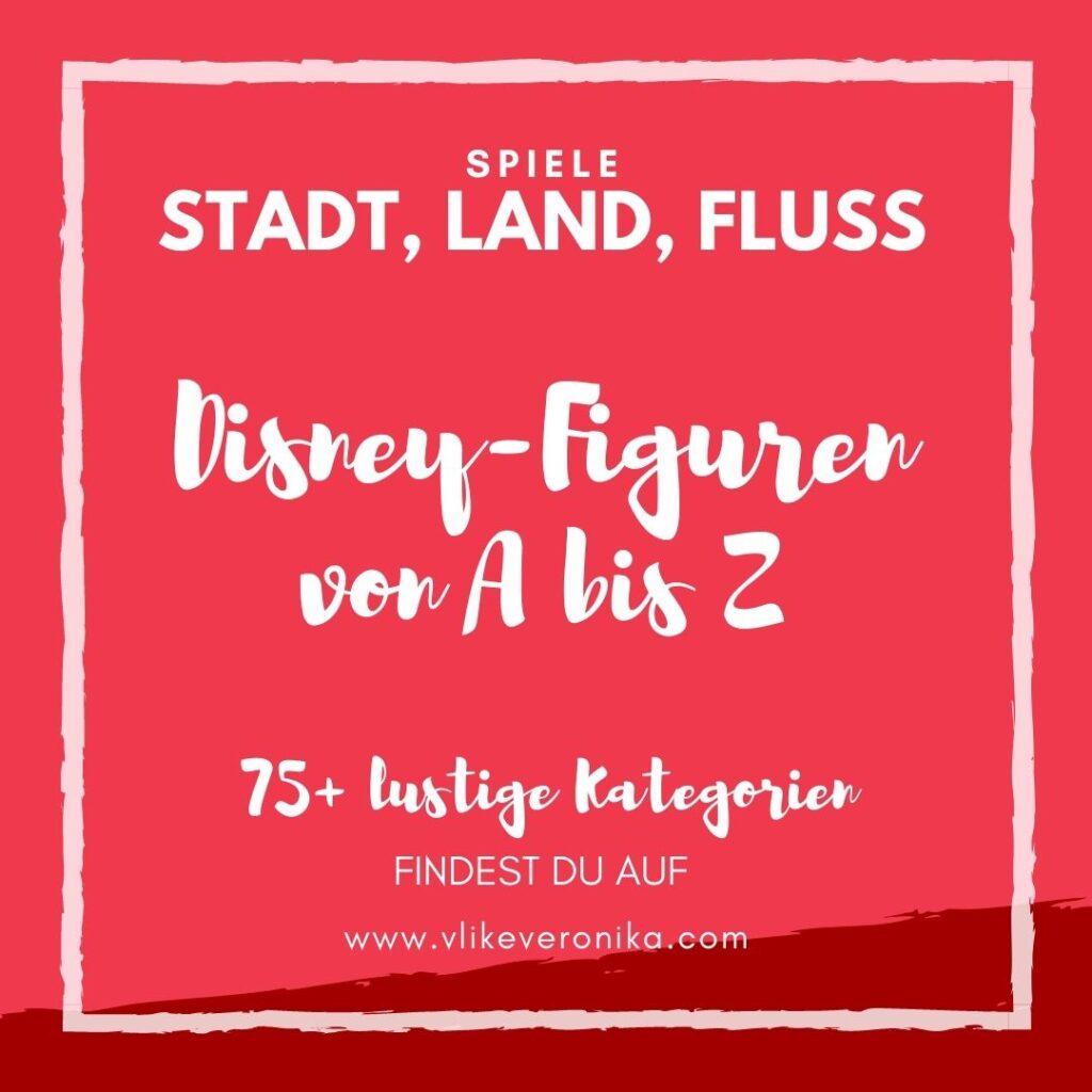 Entdecke eine alphabetische Liste von Disney-Figuren und Zeichentrick-Charakteren von A bis Z für Stadt, Land, Fluss
