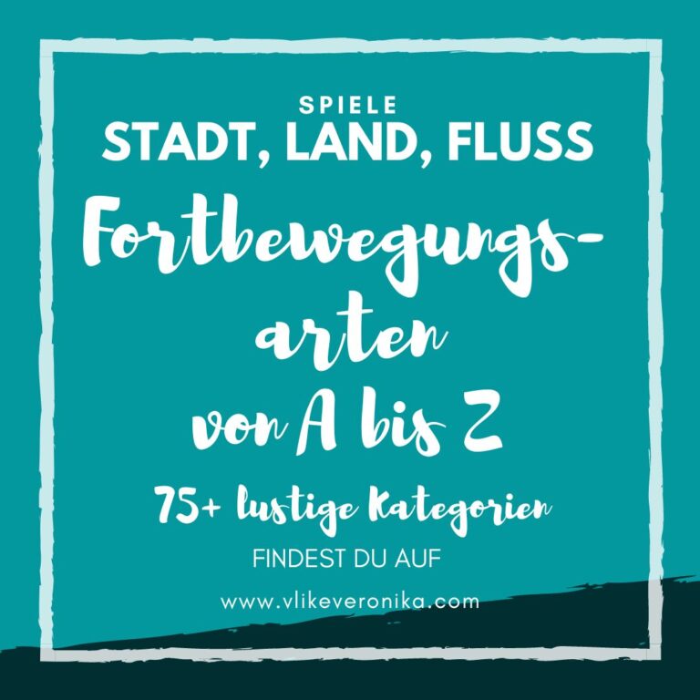 alphabetische Liste von Fortbewegungsarten von A bis Z