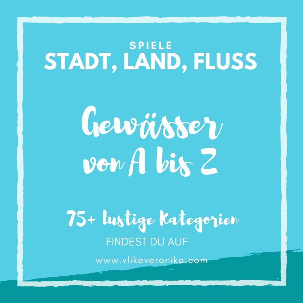 Hier findest Du die Lösungen für die Stadt-Land-Fluss-Kategorie Gewässer von A bis Z mit Seen, Flüssen, Strömen und Meeren.