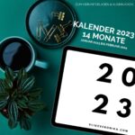 Schlichter Kalender in A4 für 2023 zum Herunterladen.