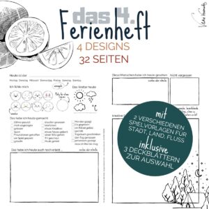 Das 4. kreative Ferienheft von Texterin, Bloggerin und Mama Veronika Fischer für Kinder als PDF-Download.