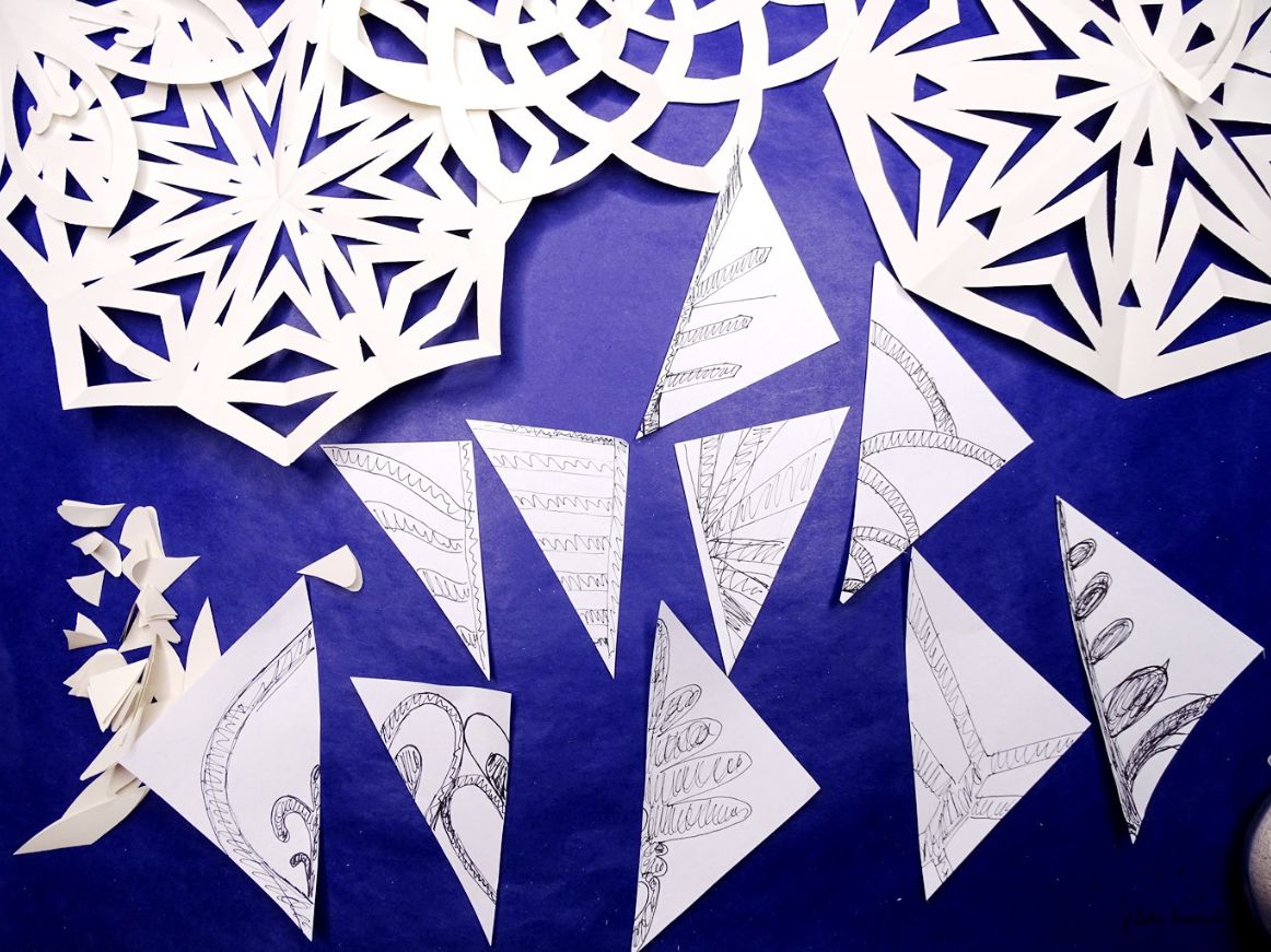  Schneesterne aus Papier mit Scherenschnitt basteln - V LIKE VERONIKA 