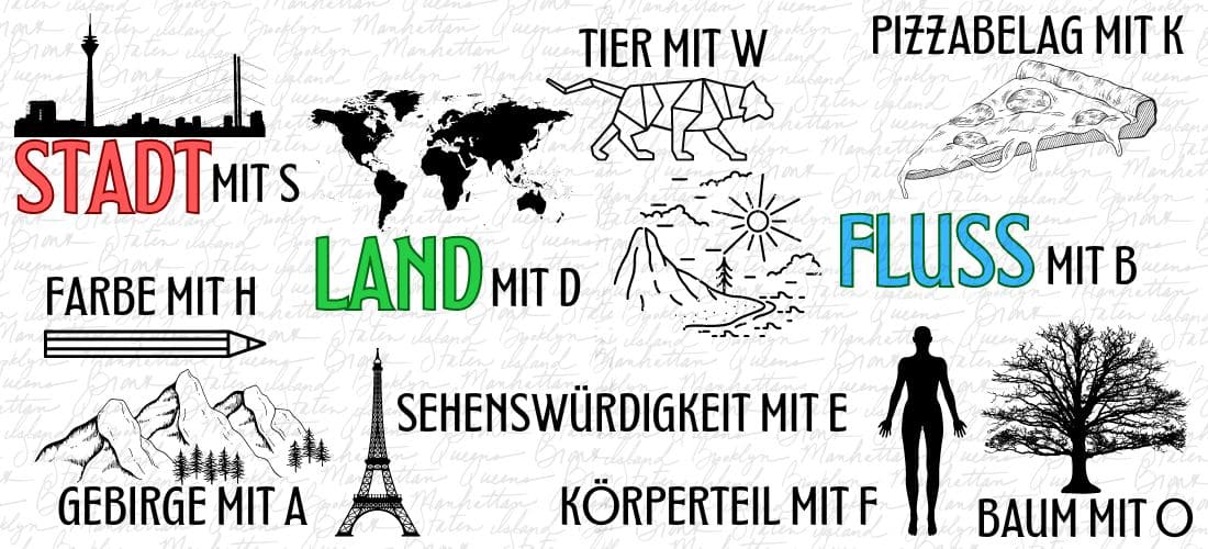 Stadt, Land, Fluss Vorlagen, Regeln und Lösungen VLIKEVERONIKA DIY. UPCYCLING. BASTELN