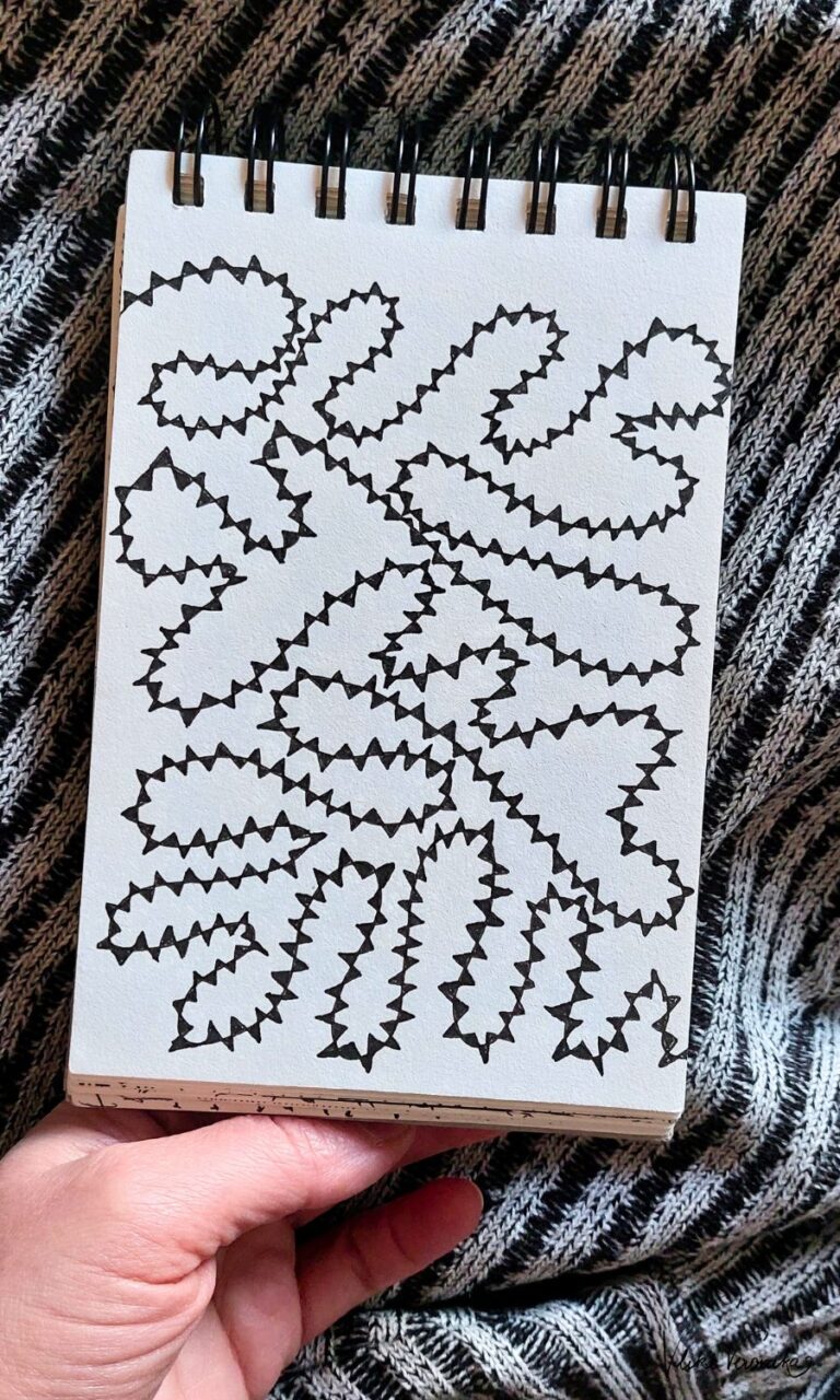 Linien tanzen über das Papier.