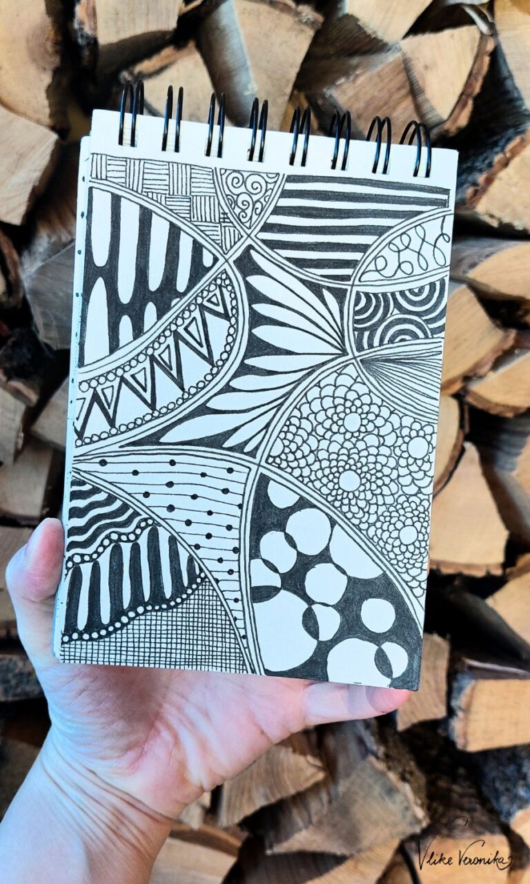 Ideen für Doodlemuster für deinen kreativen Zeichenblock.