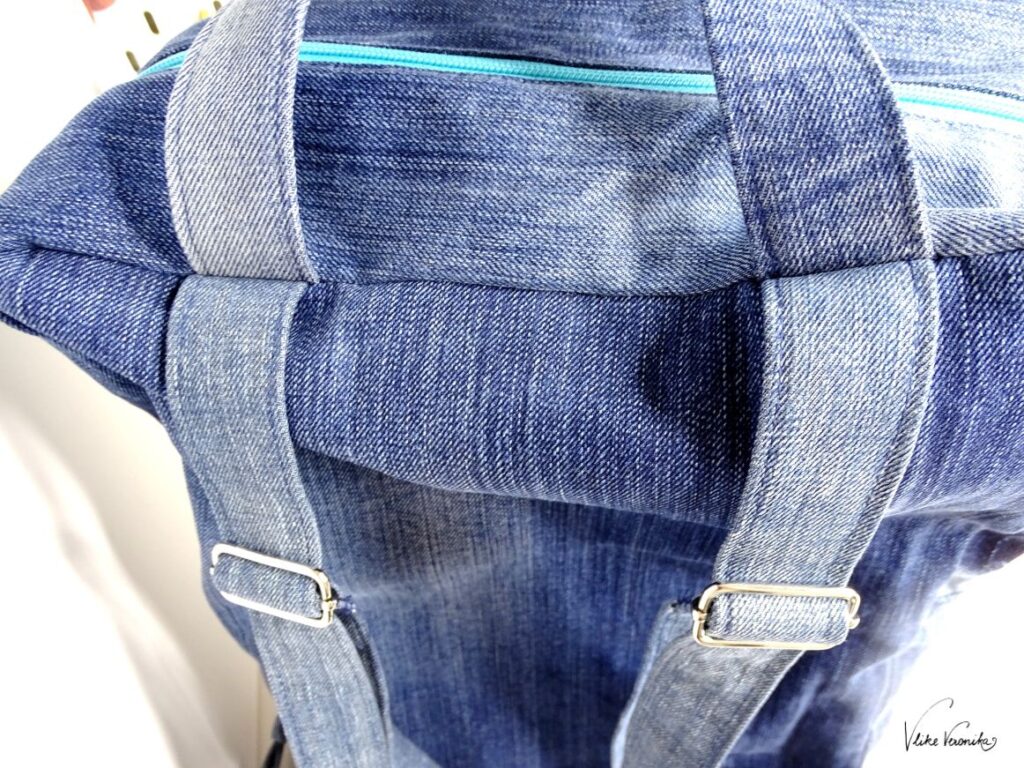 Aus den Hosenbeinen alter Jeans kannst du die Tragegurte vom RUCK.sack von leni pepunkt machen.