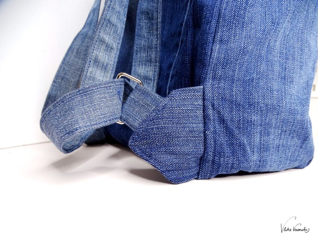 Die Befestigung der Tragegurte am Rucksack von leni pepunkt sind sehr elegant gelöst.