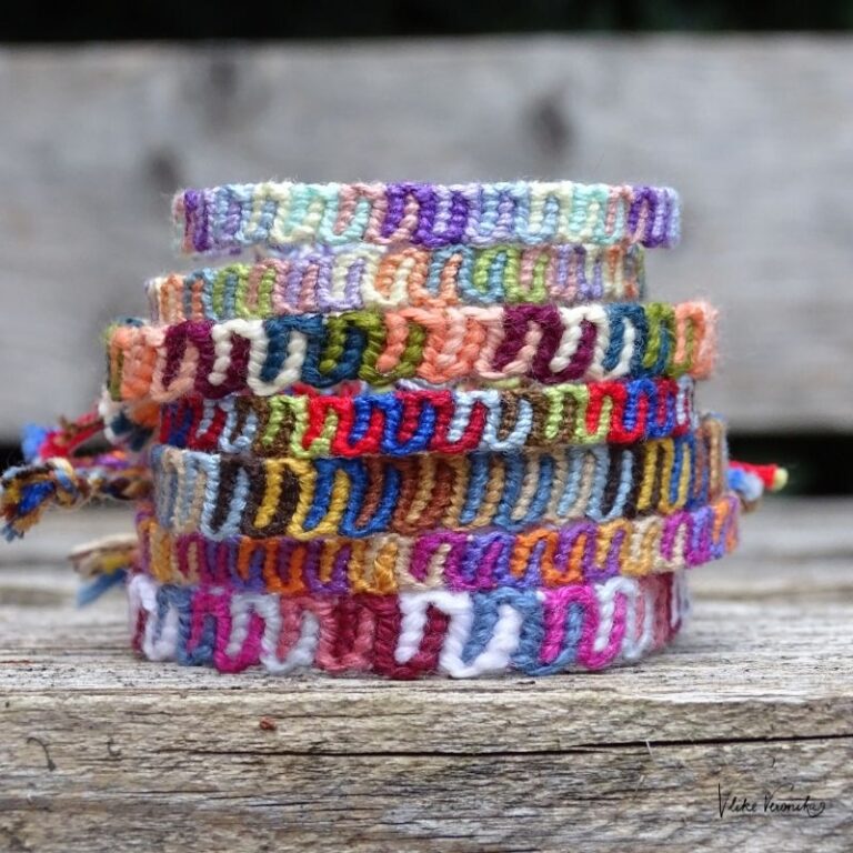 Knüpfanleitung für das Freundschaftsbandmuster Marshmallow