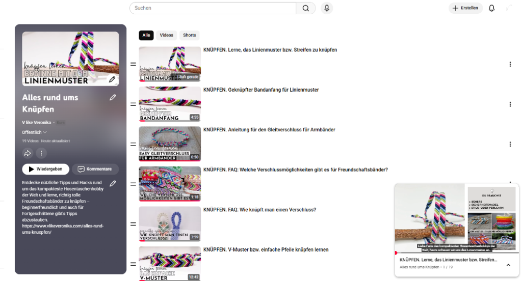 Playlist auf YouTube: Alles rund ums Knüpfen
