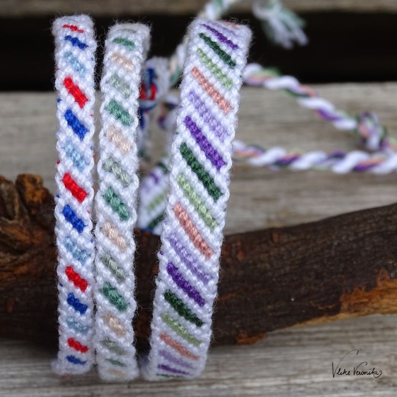 Knüpfanleitung für Anfänger: Linienmuster mit Umrandung knüpfen lernen