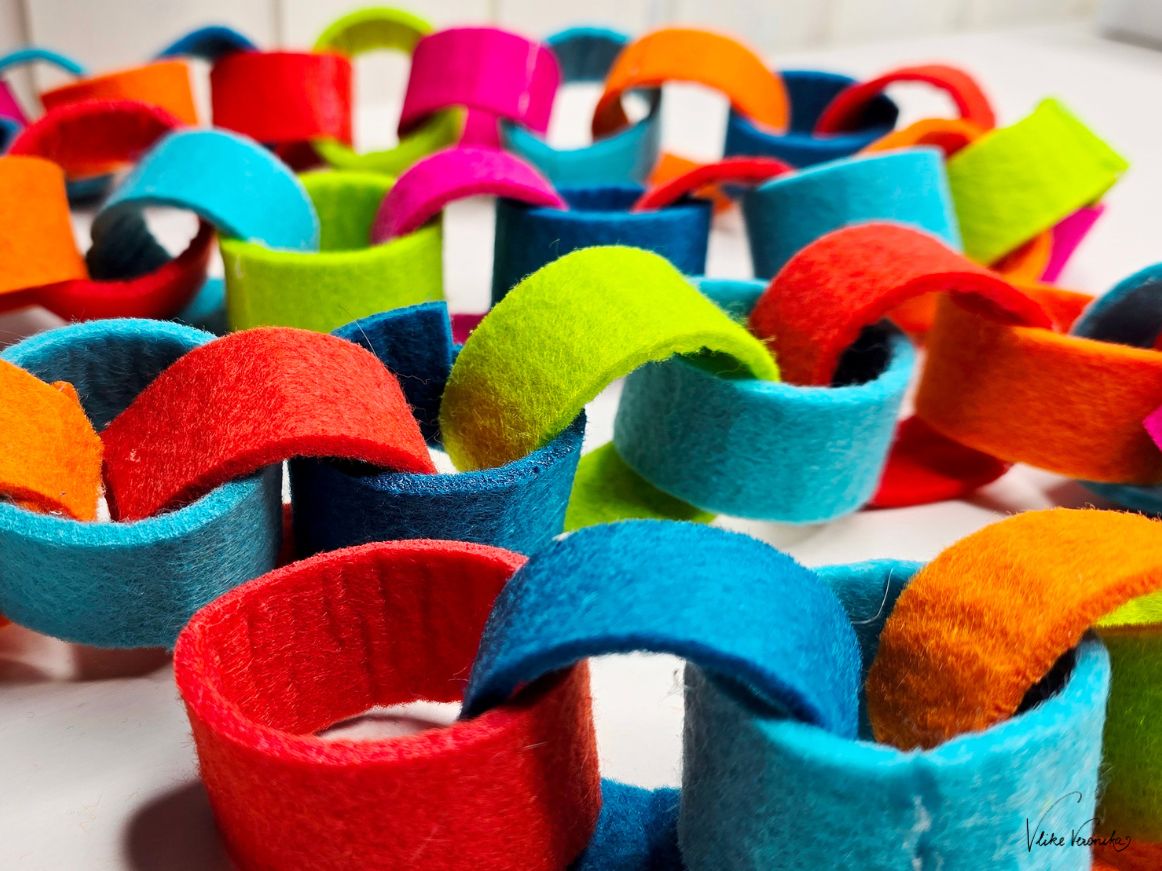 Bastelanleitung für bunte Ketten-Girlanden als Partydeko