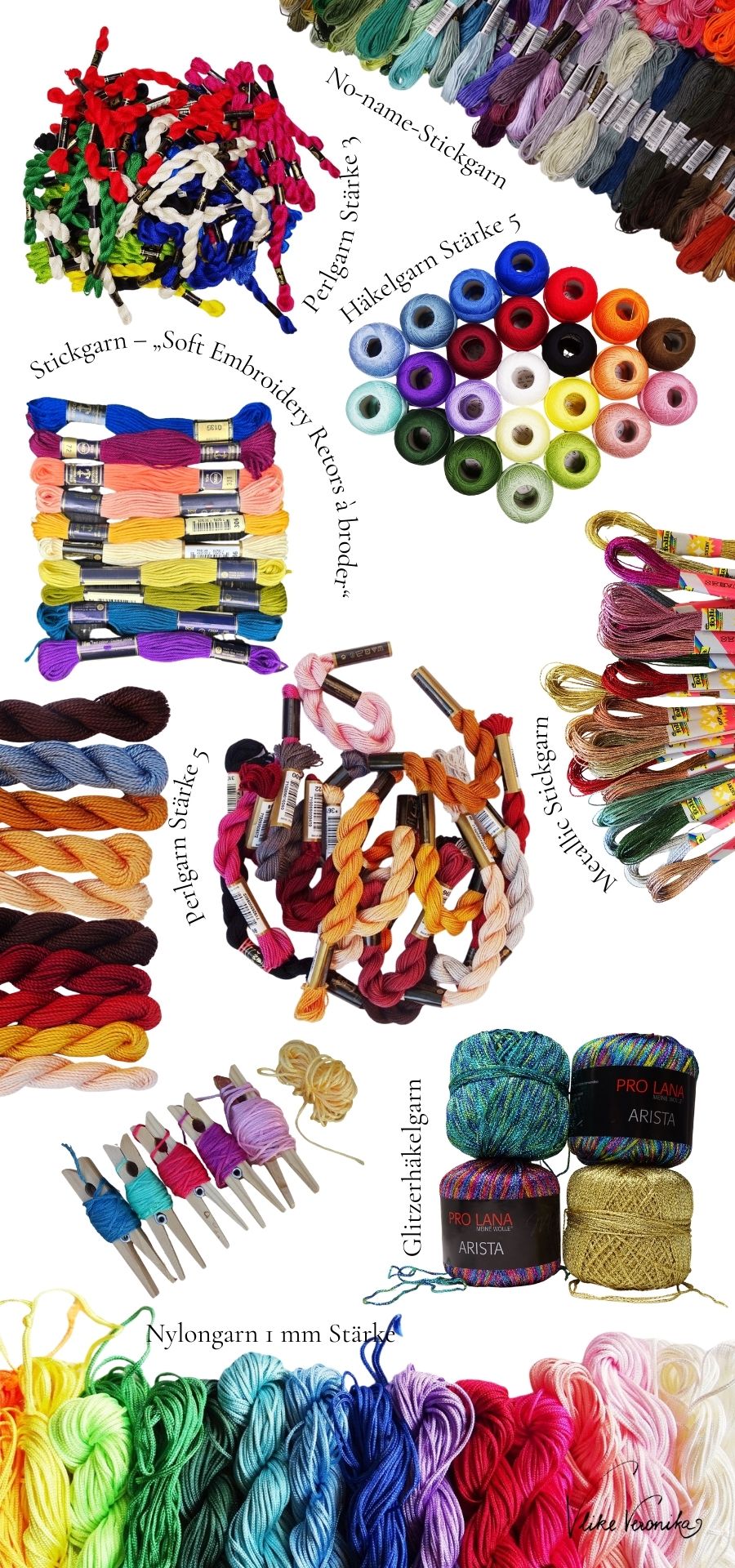 Diese Garne eignen sich zum Knüpfen von Freundschaftsbändern