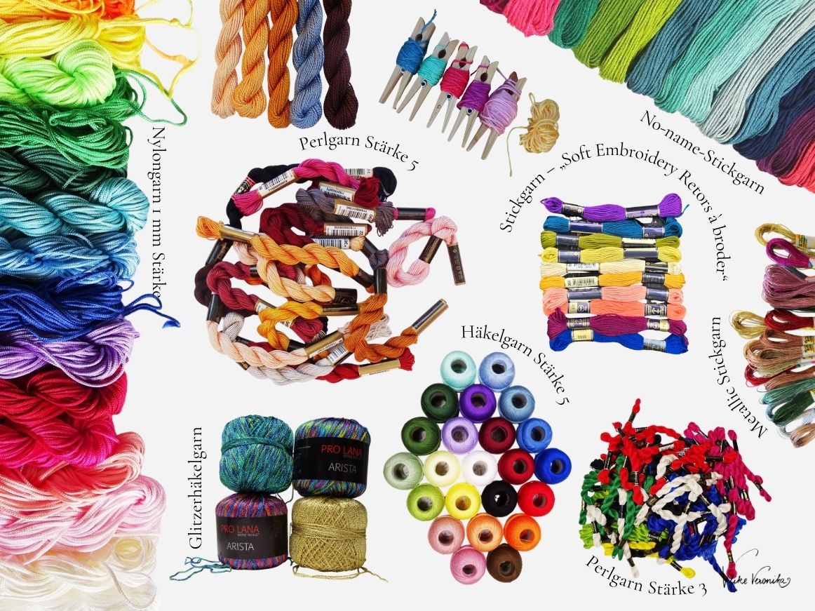Welches Garn du zum Knüpfen verwenden kannst, erkläre ich dir im Blogpost ausführlich.